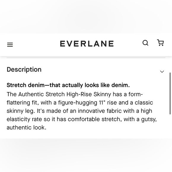 Everlane Authentic Stretch High Rise Skinny Ankle - Picture 2 of 8